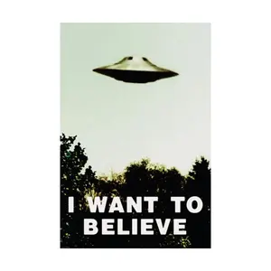 X-FILES - I WANT TO BELIEVE - UFO POSTER 24x36 - ALIENS SPACESHIP 9855