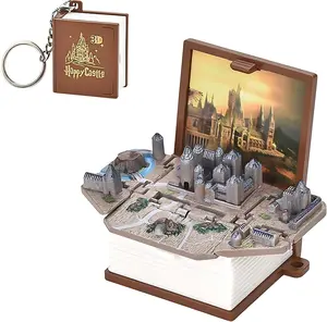 Storypop Keychain -  Story Pop Up Keychain - Mini 3d Pop Up Book Folding Keychain - 3d Scene Bookish Keychain Gift - Pop-Up Book Keychain For Kids Mini Backpack Keychains, 3D Folding Keychains For Children Gift