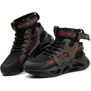 Shoes for Gentlemen [All-Season Steel Toe Safety Footwear] Stylish Safety Footwear with Steel Toe Protection - Durable, Non-Slip EVA Sole, Breathable Fabric Upper for Construction & Outdoor Activities, All-Season Comfort Fit