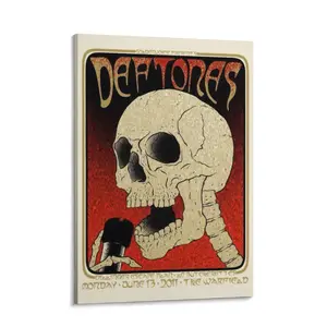 Rock Band Deftones Poster retro Canvas Art Room Aesthetic And Wall Picture Living Decor Gift（12）