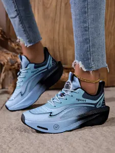 Unisex Gradient Sport Shoes, Breathable Comfort, Soft Elastic Shock Absorption, Anti-Slip Stability, Mesh Material, Daily Commute Choice, Sports Sneakers, Breathable Walking Sneakers