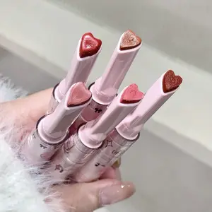 Film-forming Lip Tint Solid Lip Gloss Cute Hydrating Non-sticky Hearty Glossy Jelly Lipstick