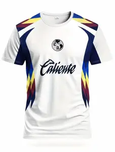 Men's Cup Edition Football Jersey, Football Uniform, Comfortable Breathable Outdoor Sports T-Shirt, Casual Fitted Short Sleeve Tee, Stylish Jersey, Sport Outdoor Clothing, All Seasons Wear