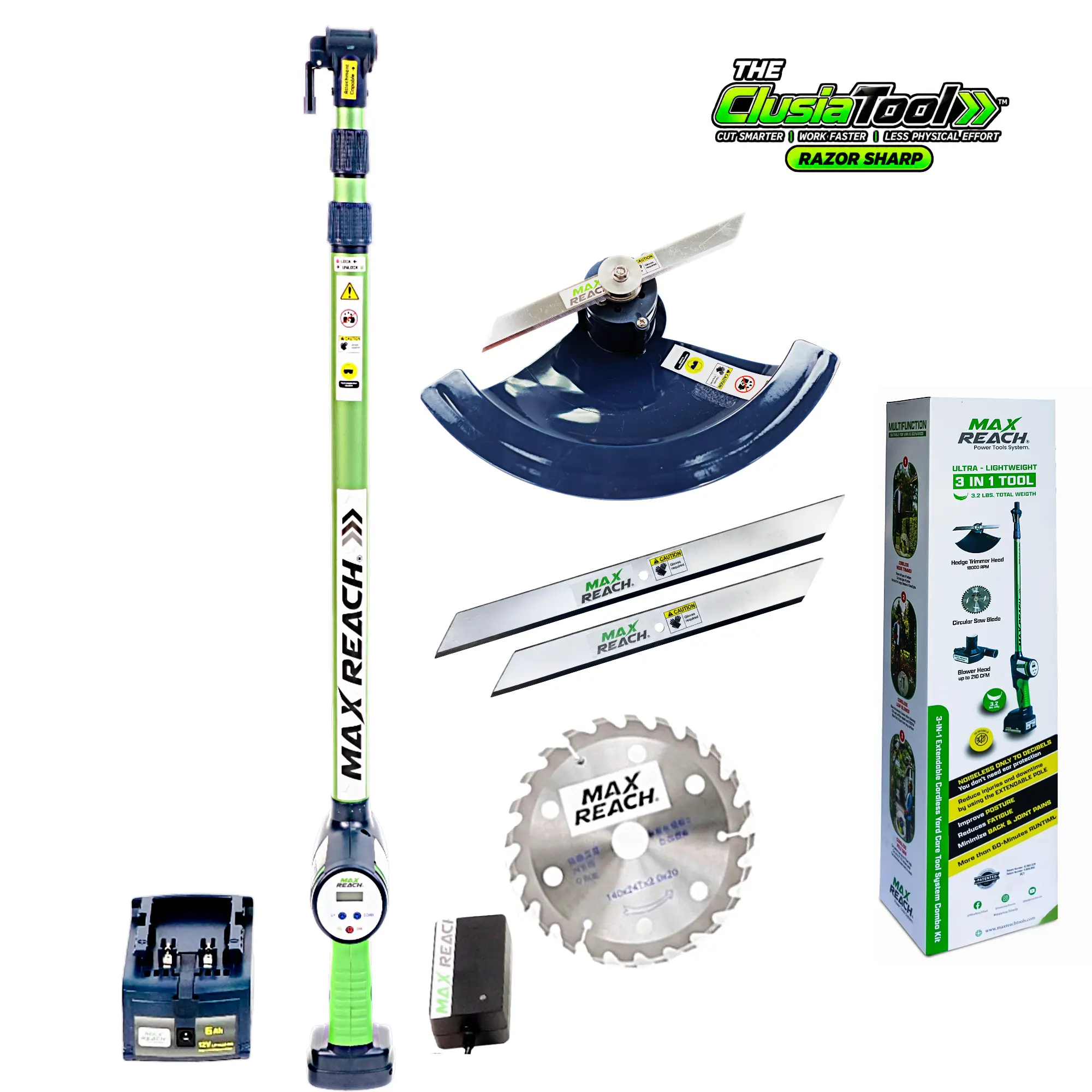 Clusia Tool™ Machete-style cutting action.