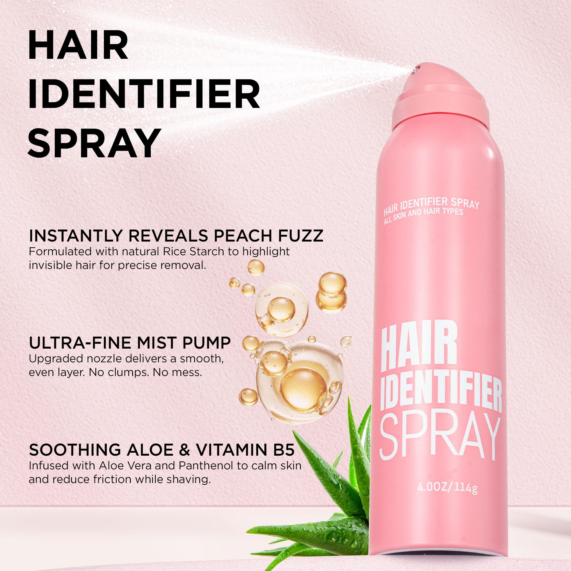 Hair Identifier Spray & Facial - Nose Hair Remover: 2 in 1 Painless Electric Shaver and Nose Trimmer - Rechargeable Hair Removal Tool Smooth Comfort