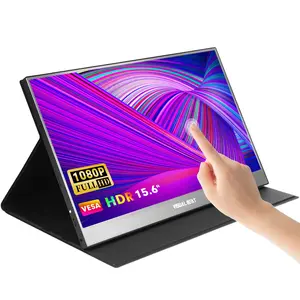15.6 Inch Fhd Touch Portable Monitor, 100% Srgb Compatible with Ps5/switch, Includes Smart Protective Case, Ideal for Gaming and Work