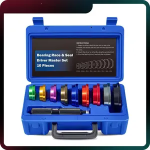 Bearing Press Kit,10pc Bearing Race and Seal Driver Set with Seal Driver and 9 Bearing Adapters,Seal Installer Bearing Driver Kit for Bearing Installation, 39.5-81mm Silver/Black/Multicolor, Limited Time Deal,for Automotive Wheel Hubs