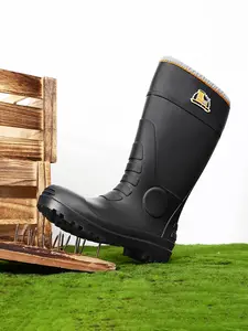 Men's Anti-Stamping Long Tube Rain Boots, All-Season Non-Slip Comfort Design, Suitable for Various Weather and Work Environments, Footwear