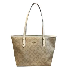 Pre-owned coach canvas Tote Bags beige tote bag 2019
