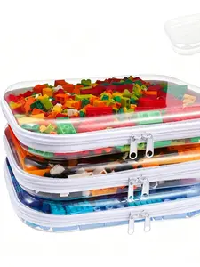 Advanced Transparent Hard Shell Zipper Case Set, 4-Piece PVC Storage Box, Portable Travel Organizer for Tools and Small Items