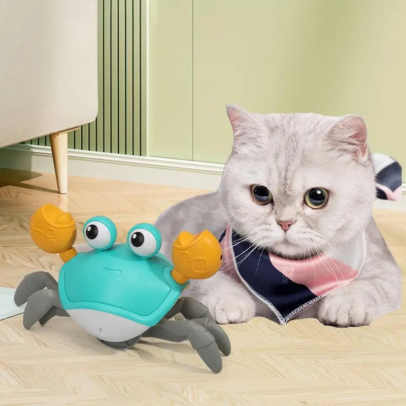 Electric Induction Crab Design Pet Cat Toy, Automatically Runaway Crab Toy, Interactive Toy for Dogs & Cats, Dog Toy, Pet Supplies, Dog & Cat Accessor