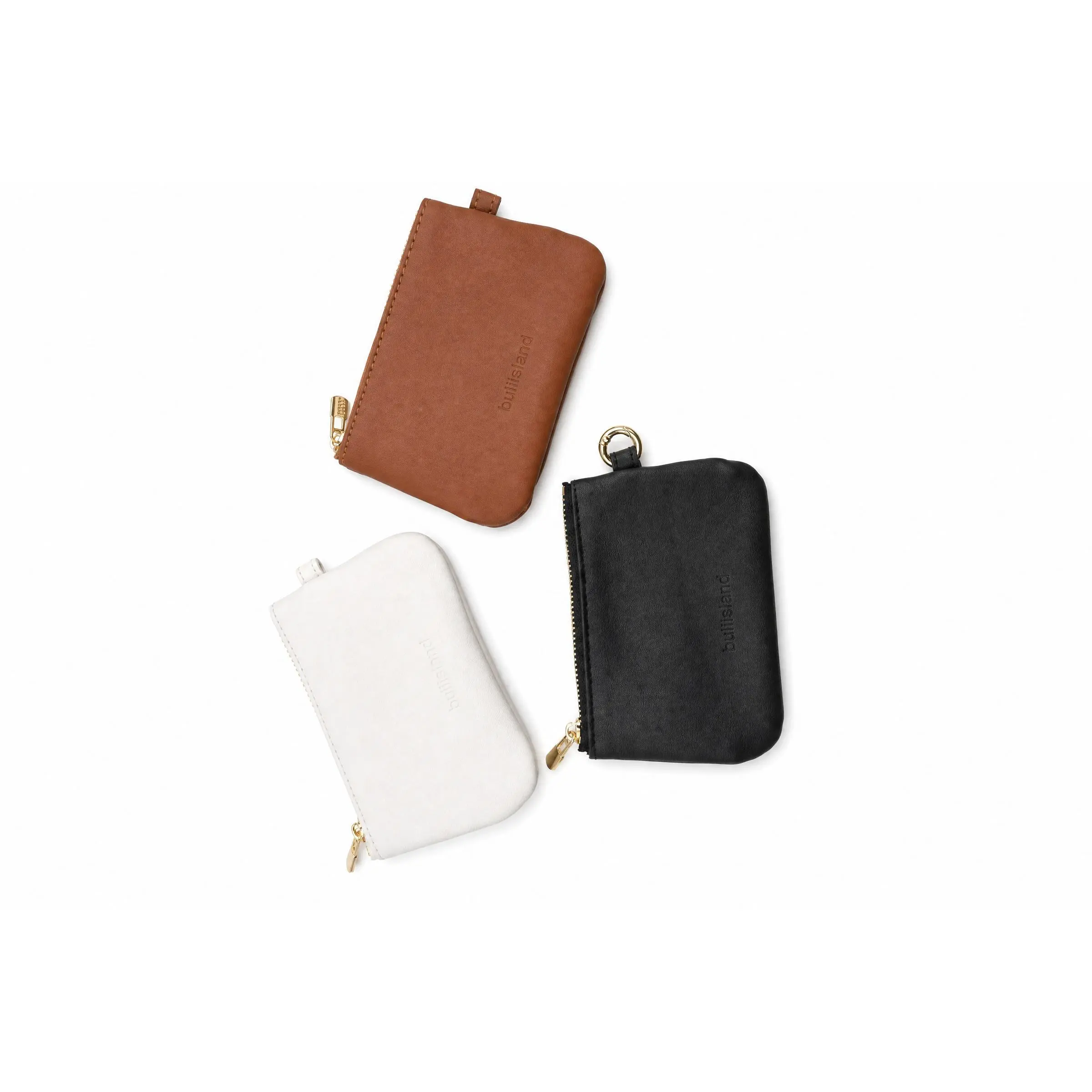 Buli Island Leather Mini Pouch Add-On for Carry Link Necklace, Detachable Cowhide Wallet Key Holder and Card Case for Women, Modular Necklace Accessory for Travel, Shopping, Festivals and Everyday Carry