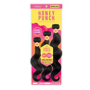 Outre Unprocessed Remy Human Hair Weave Honey Punch 3 Bundles Body Outre Unprocessed Remy Human Hair Weave Honey Punch 3 Bundles Body