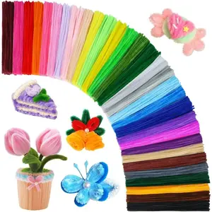 1200 count Craft Pipe Cleaners, 24 Colors Chenille Stems with  Manual for Crafts - 12 inch x 6mm Craft Supplies for DIY Projects, Art Activities, Decorations &