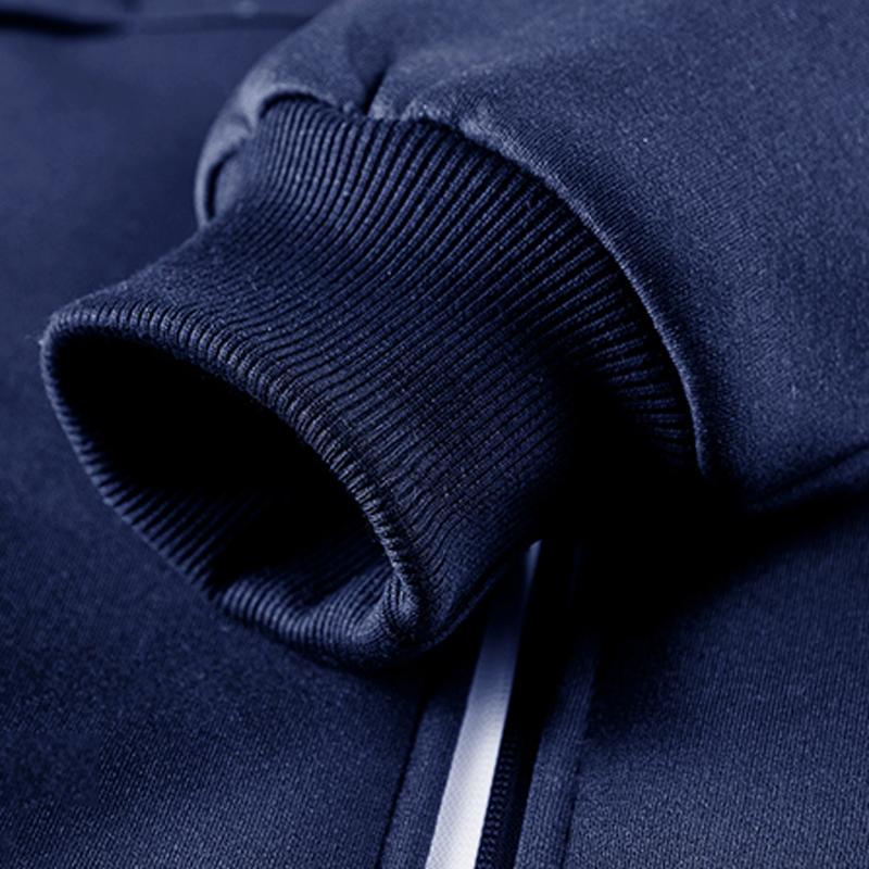 Men's Winter Fleece Hoodie – Thick, warm jacket with an adjustable drawstring hood, ribbed cuffs, and zippered front; perfect for outdoor hikes, jogging, fishing, gym workouts, or casual wear; fleece lining provides wind protection