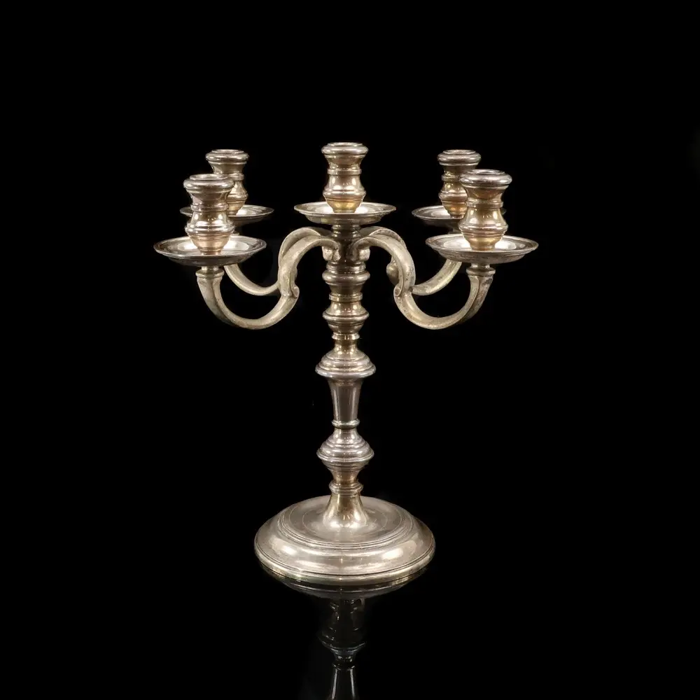 Pre-owned Tiffany & Co. Sterling Silver 925 (Ag925) Small Leather Goods STERLING SILVER Candle Stand Silver Ornament