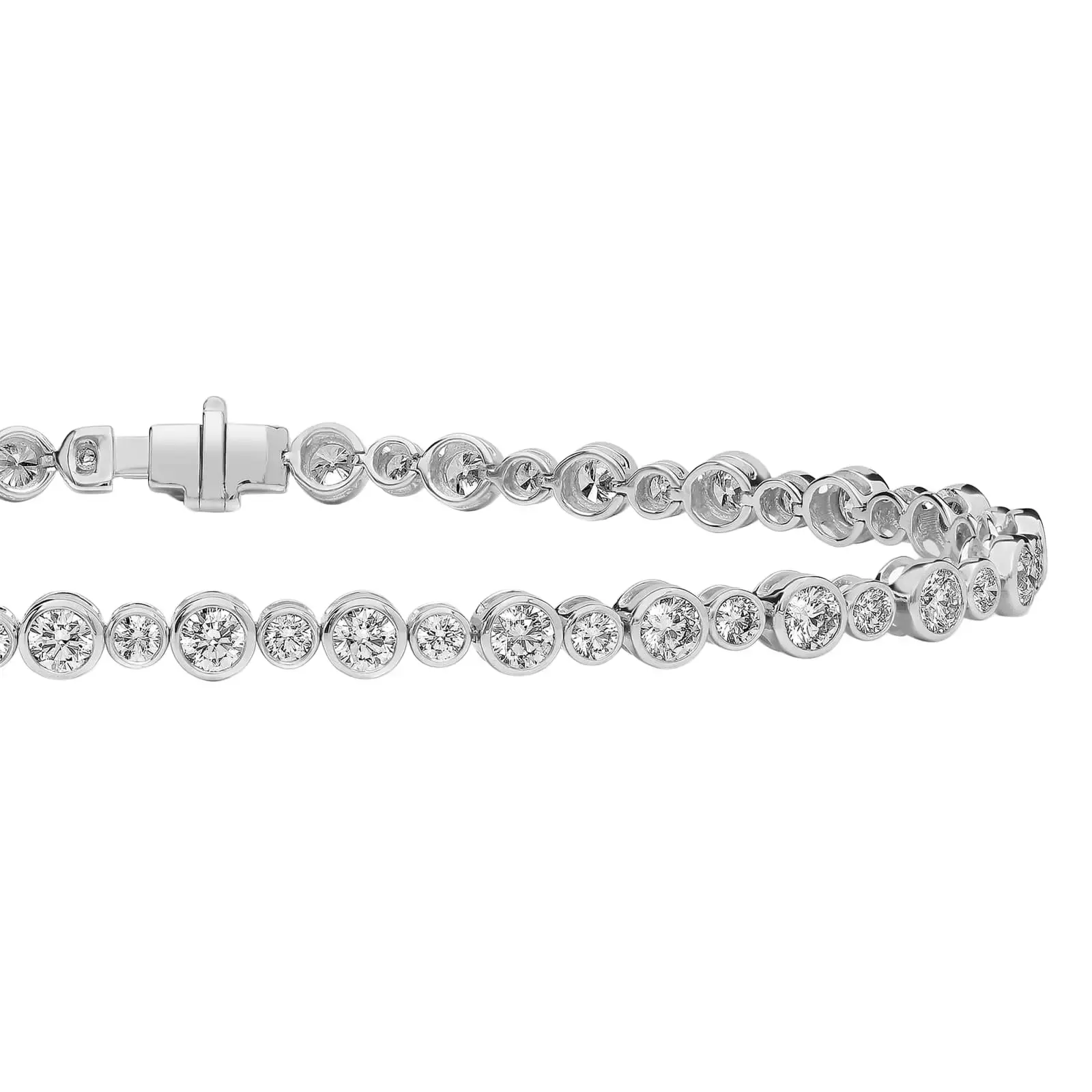 Diamond Alternating Bezel Tennis Bracelet
