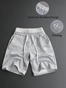 Men’s Y2K aesthetic summer shorts featuring elastic double waistband and a waistband with patch design; star print athletic shorts with drawstring and pockets. Skin-friendly and comfortable, very easy to wear—perfect for creating stylish summer looks.,sum
