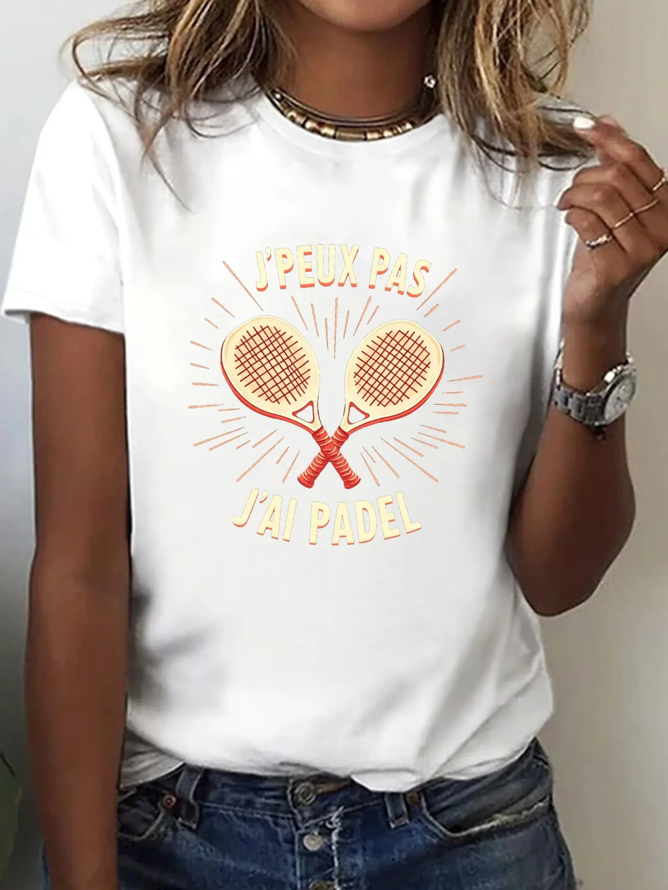 I Can T I Have Padel Print T-shirt, Short Sleeve C unisex soft cotton short sleeve t shirt, vintage graphic casual tee for men women teens, perfect birthday holiday gift for camping travel gym daily street casual wear