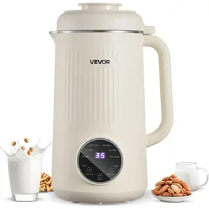 VEVOR 8-in-1 Nut Milk Maker, 41 oz Soy Milk Maker Machine with 10 Blades, for Homemade Oat, Nut, Soy, Juice, Milkshake, Rice Cereal, Plant-Based Beverages with Self-Cleaning, Boil Water, 12-Hour DelayHoliday gifts