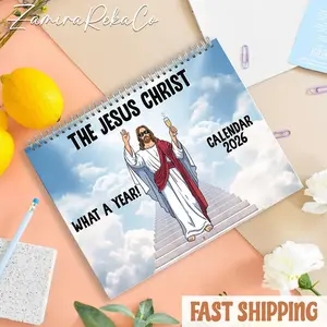 Calendar Jesus Christmas, Christian Artworks Jesus Christ, Biblical Year Monthly Planner Bible Scripture Christmas Gift, Wall Calendar 2026