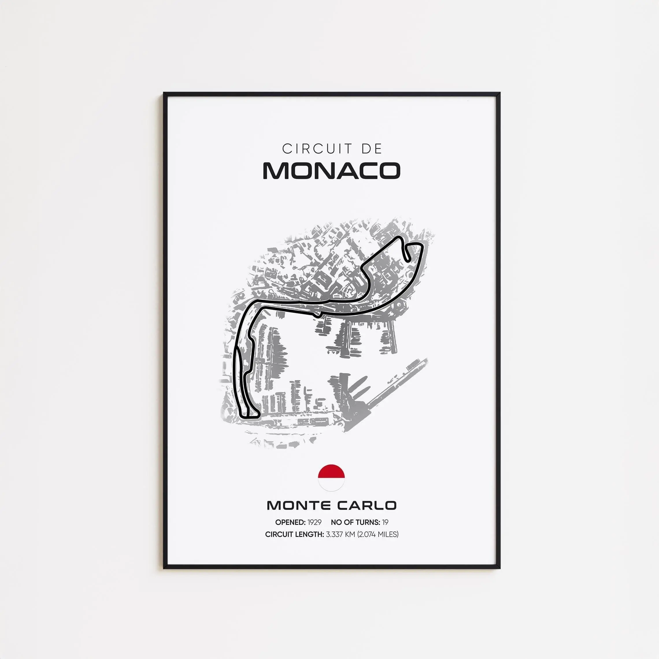 [Formula 1 Collection - Sale Up To 40%] [Unframe] Monaco Grand.Prix Ferrari F1 Poster, Formula 1 Racing Circuit Wall Art, Motorsport Decor Print, Gift for F1 Fans
