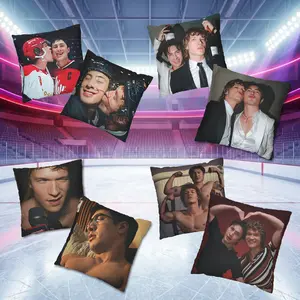 Double Sided Heated Rivalry Pillow, Pillowcase and Insert About Shane Hollander and Ilya Rozanov couple, Gift for Bookish, Movie Lovers, Cutesy Decor