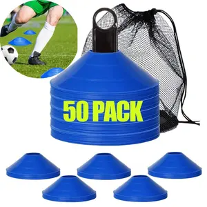 Conical Discs (50 Pieces Set) Soccer Training Cone Set, Soccer Training Cones with Storage Bag &amp;