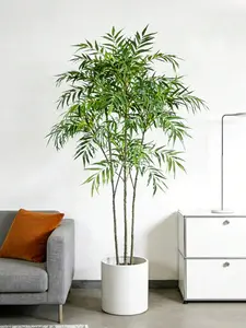 Artificial Palm Tree, Faux Tropical Plant with Realistic Leaves, Tall Decorative Indoor Plant for Home, Office and Living Room, No Pot Included