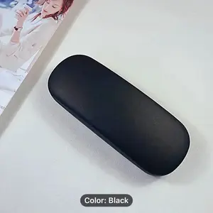Trendy Premium Elegant Matte Silky Glasses Case for Men & Women - Durable Portable Sunglasses Storage Box - Black Color