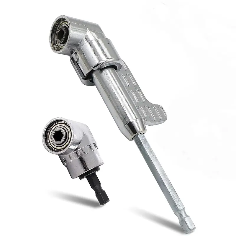 Right Angle Drill Adapter, 105° Corner Screwdriver Bit Holder, Flexible Right Angle Attachment for Tight Spaces, 1/4" Hex Shank Drill Tool