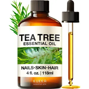 KUKKA Tea Tree Essential Oil for Diffuser & Skin - Tea Tree Oil for Hair,4 (fl oz)