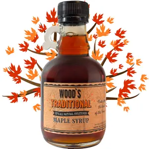 Vermont Maple Syrup – Traditional 100% Pure Maple Syrup | Small-Batch, Vegan Natural Sweetener | Grade A, Robust Taste | Perfect for Pancakes, Coffee, Cocktails & More | 8.45 Fl Oz (250mL) Flavor