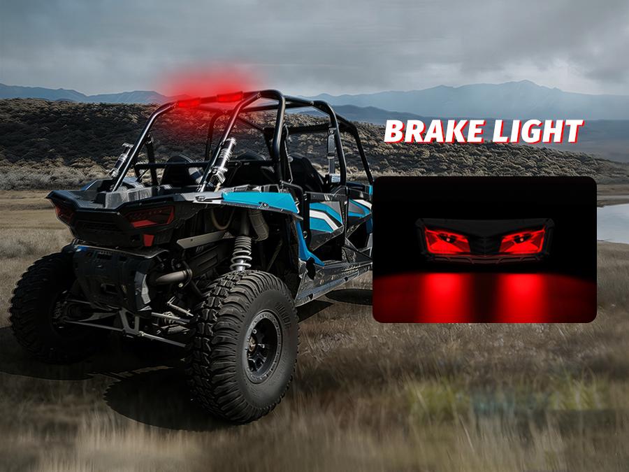 4WDKING UTV Chase LED Tail Light 7” Brake Light 5 Modes (Brake, Warning, Reverse, DRL, and Strobe) for ATV UTV Trailer Truck Van Motorcycle