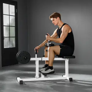 Adjustable Thigh Pads And Soft Padded Seat Great Training Comfort Dual Olympic Weight Posts Wide Non Slip Foot Bar For Stable Use