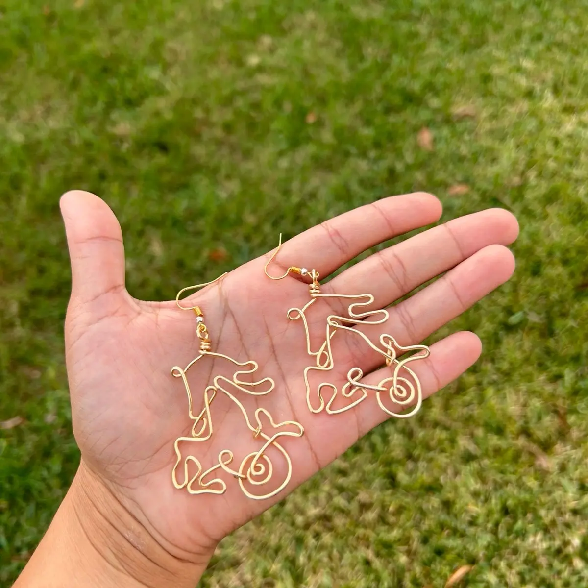 Handmade Copper wirework of Capricorn Zodiac Sign Earrings - Perfect for Any Occasion