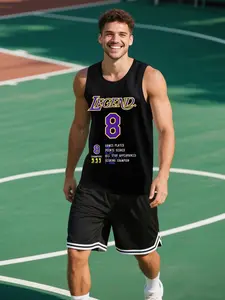 Kobe Bryant Basketball Sleeveless Shirt, Legend #8 & Mamba #24 Memorial Jersey, Lakers Jersey, Basketball Fan Gift