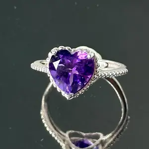 Natural Amethyst Ring, Amethyst Ring Gift, For More Jewelry, Please Move to the Live Streaming Room.