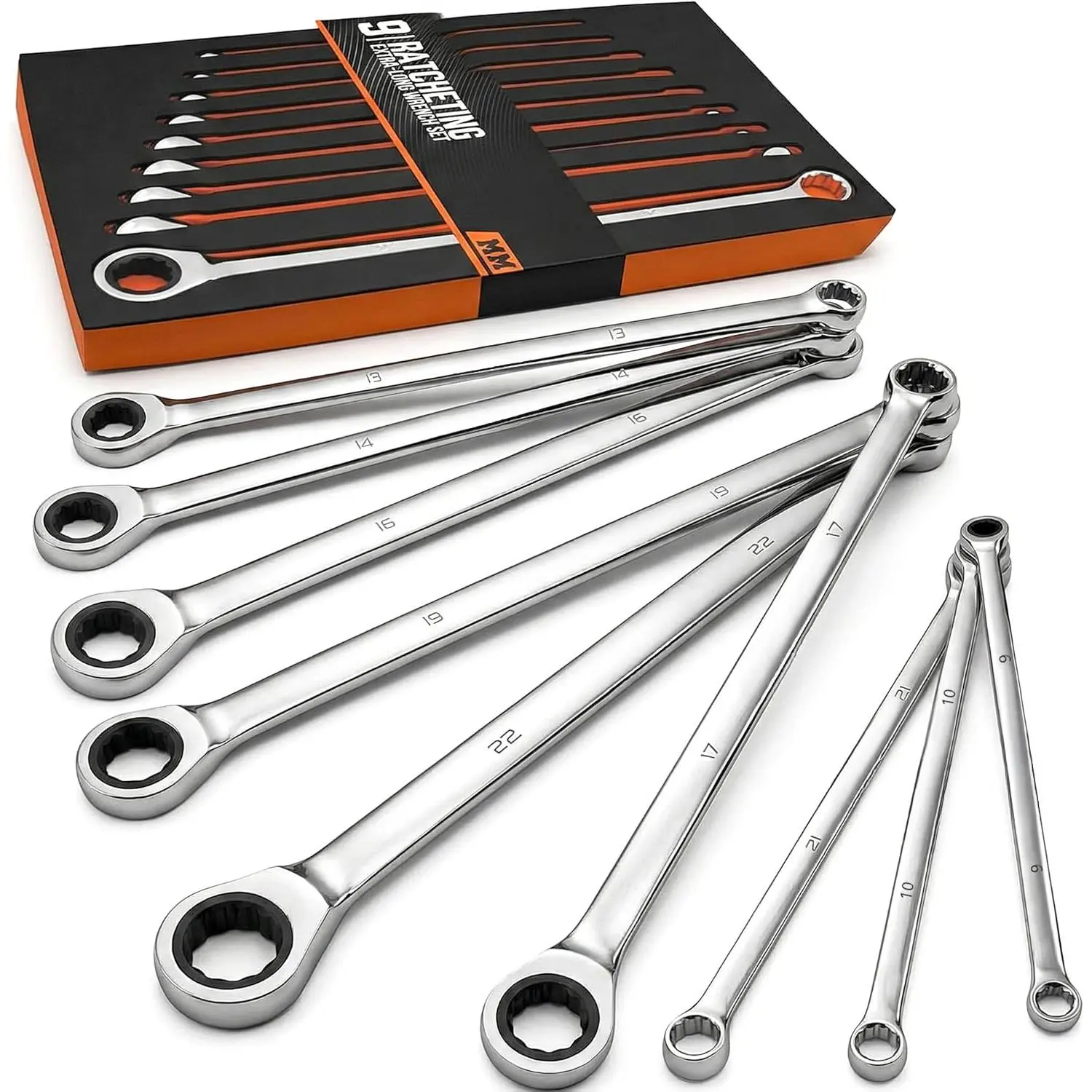 9-Piece Double Box End Wrench Set