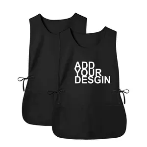 Custom LOGO Printing Embroidery Advertising Shirt Vest Worker Clothes Party Activity Floral Uniform Waistcoat Cleaning Apron