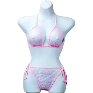 Pink Sheer Shimmer Bikini Set Sheerswim