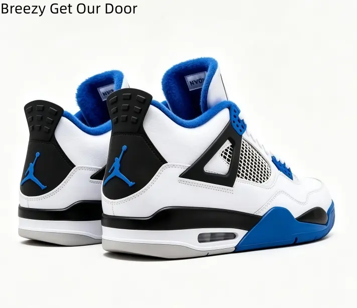 Athletic Cushioned Mid Height Footwear White Blue Black Mixed Material Breathable Non Slip Casual Sports Sneakers for Training Walking Street