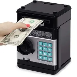 Piggy Bank Cash Coin Can ATM Bank Electronic Coin Money Bank for Kids Age 3-12, Money Savings Box Mini ATM Coin Bank Toys Gifts for 3 4 5 6 7 8 9 10 11 12 Year Old Boys Girls