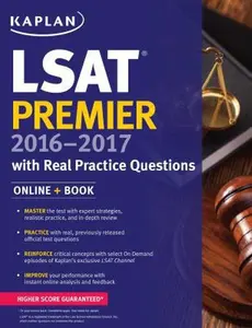 USED-Kaplan LSAT Premier 2016-2017 with Real Practice Questions: Book + Online (Kaplan Test Prep) by Kaplan Test Prep (Paperback)