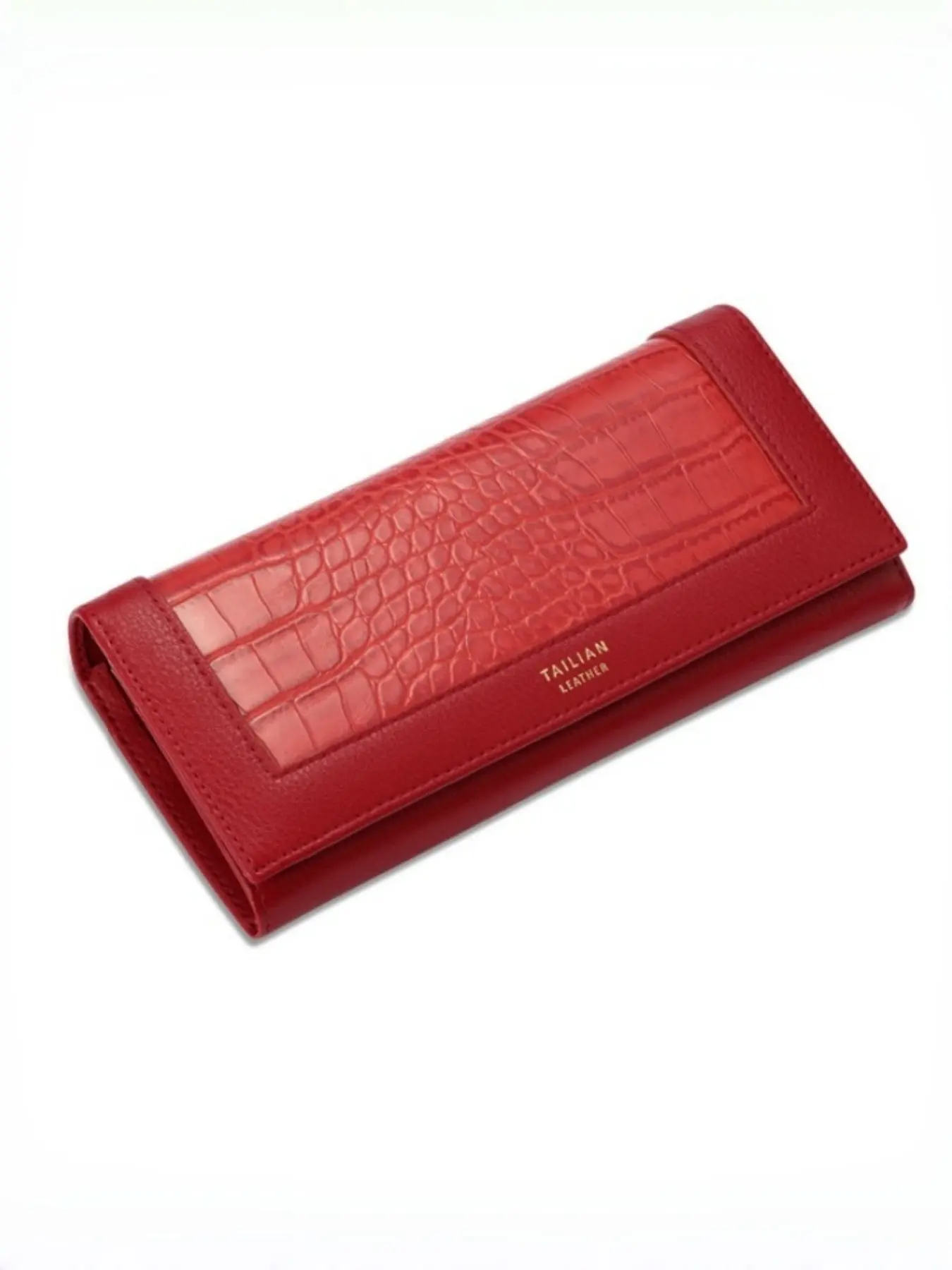 European and American Style Crocodile Pattern Handbag, Long Wallet for Women, Stylish Wallet, Casual Trendy Wallet, Wallet Card Holder, Wallet Storage, Multi-Card Slot, Leather Texture, Large Capacity