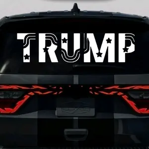 LARGE Trump Rear Window Vinyl Decal Sticker - Quality Cut Vinyl for Vehicle Windows, Boats, RVs, Office Desks, and Laptops - Easy to Install with Included Instructions