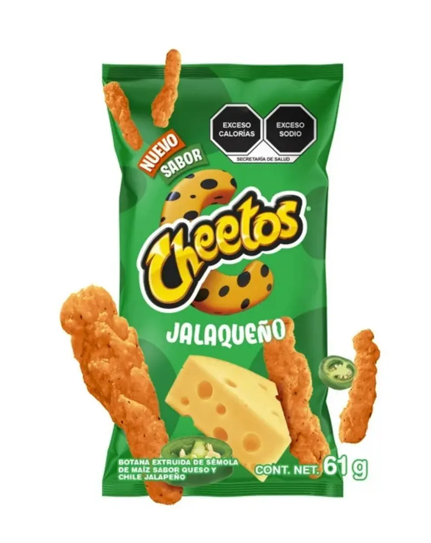 Cheetos Jalapeño 5 PK - New Flavor Cheese & Jalapeño Snack 61g Spicy ...