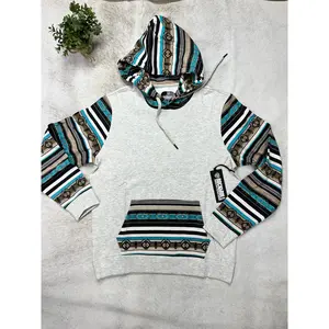 Rock and roll RR Color Block Henley Hoodie Natural