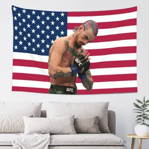 Sean O'malley 40x60" Tapestry Featuring Legendary Sports Figure with USA Flag  Wall Decor for True FansSean O'malley