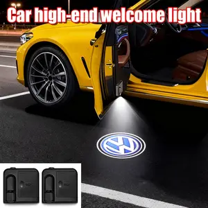 Volkswagen Car Door Welcome Light LED Projection Floor Lamp, Auto on When Open, Easy Install, High Definition,Fit for VW Golf/Passat(B6-B8)/Teramont/Touareg/Tiguan/Arteon/CC/Eos,and all other Volkswagen car models